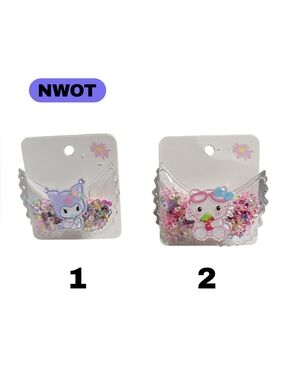 (Pick 1) Kuromi Or Hello Kitty Hair Clip NWOT